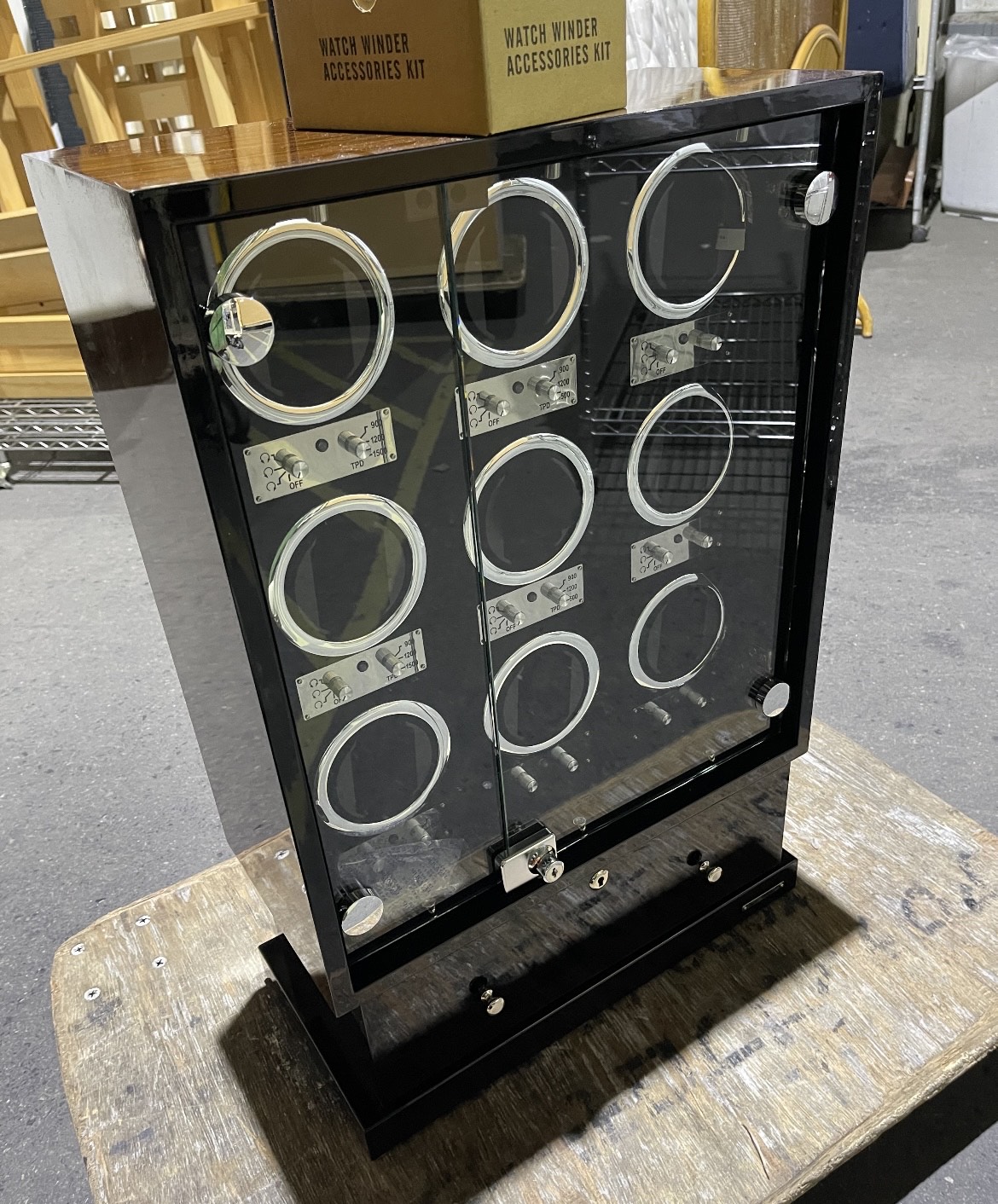 ユーロパッション ウォッチワインディング ボックス アダプター付 FWD-17169EB ※時計は含まれておりません EURO PASSION  通販